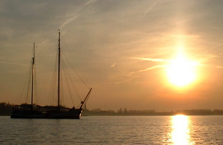 vriendschap ondergaande zon